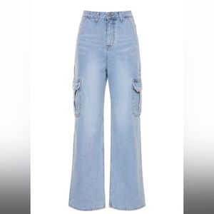 The Frankie Shop Kai Denim Cargo Pants